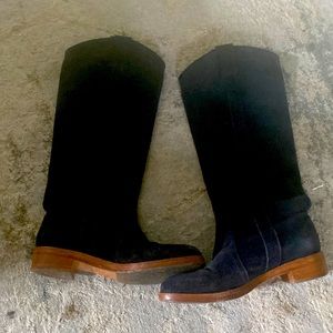 Via Spiga blue suede boots